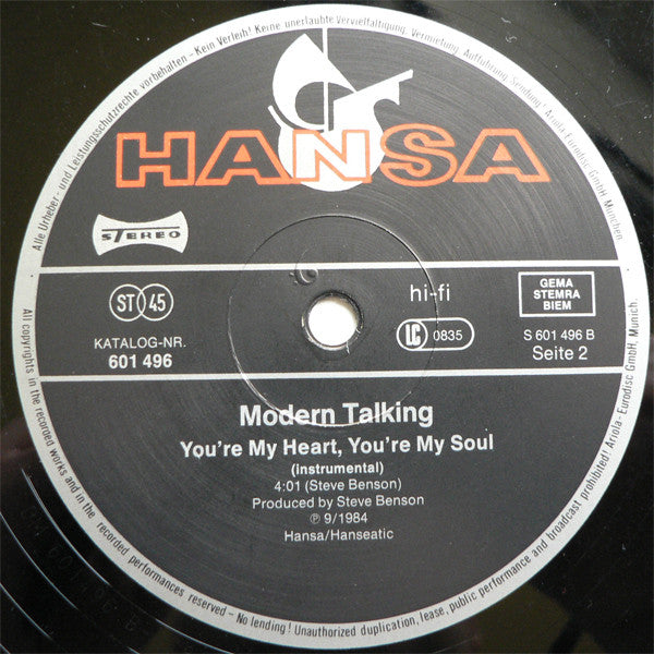 Modern Talking -You're My Heart, You're My Soul