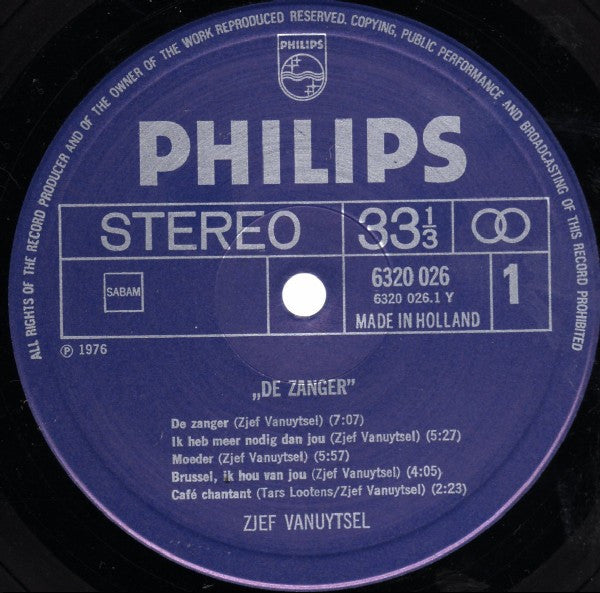 Zjef Vanuytsel -De Zanger
