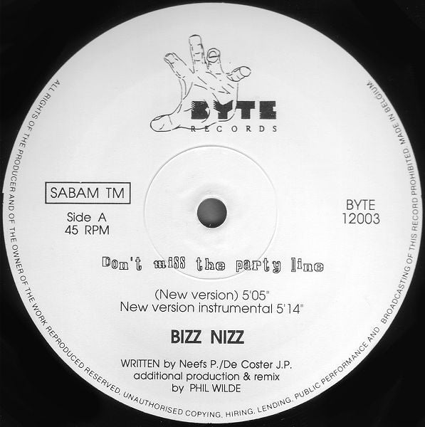 Bizz Nizz -Don't Miss The Party Line (New Versions)