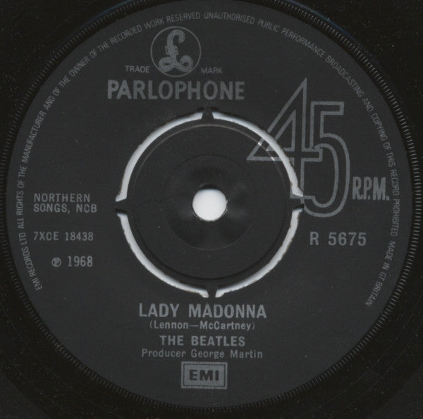 The Beatles - Lady Madonna c/w The Inner Light