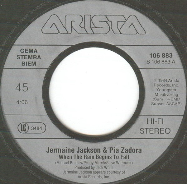 Jermaine Jackson, Pia Zadora -When The Rain Begins To Fall
