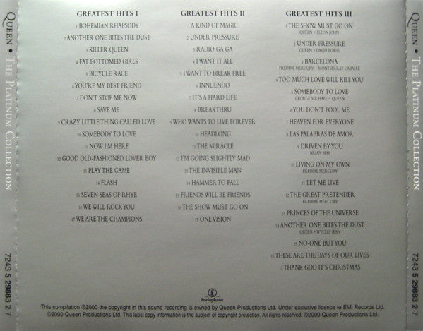 Queen -Greatest Hits I II & III (The Platinum Collection)