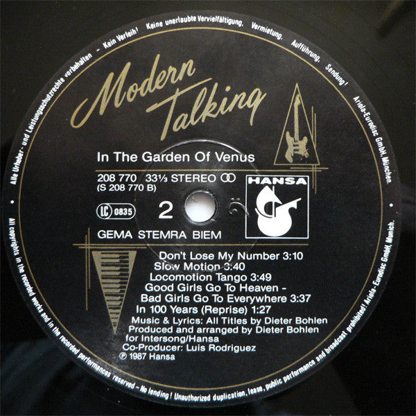 Modern Talking -In The Garden Of Venus - The 6th Album