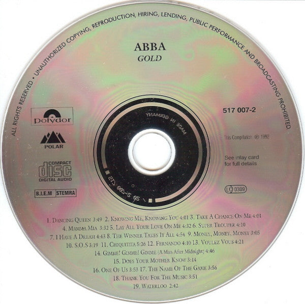 ABBA -Gold (Greatest Hits)