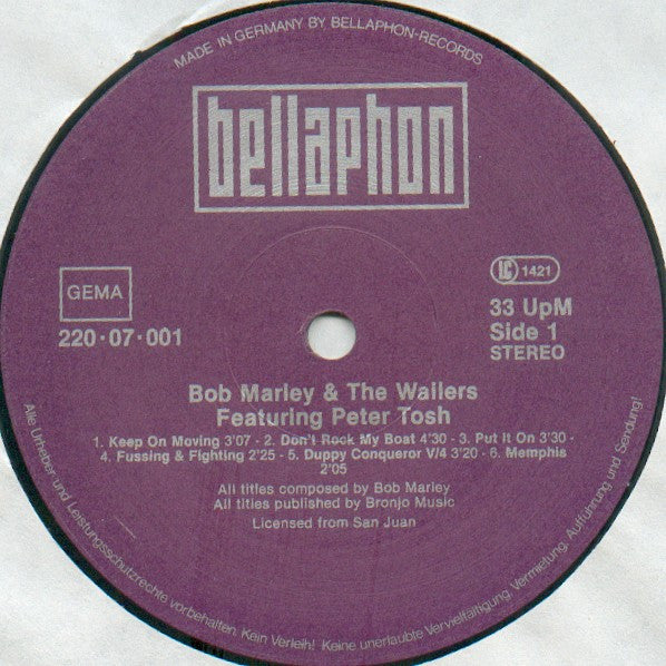 Bob Marley & The Wailers Featuring Peter Tosh -Bob Marley & The Wailers Featuring Peter Tosh