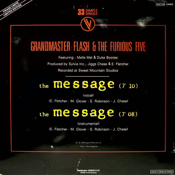 Grandmaster Flash & The Furious Five -The Message