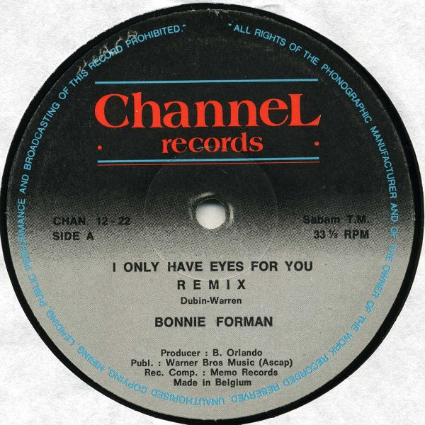 Bonnie Forman - I Only Have Eyes For You (Remix)