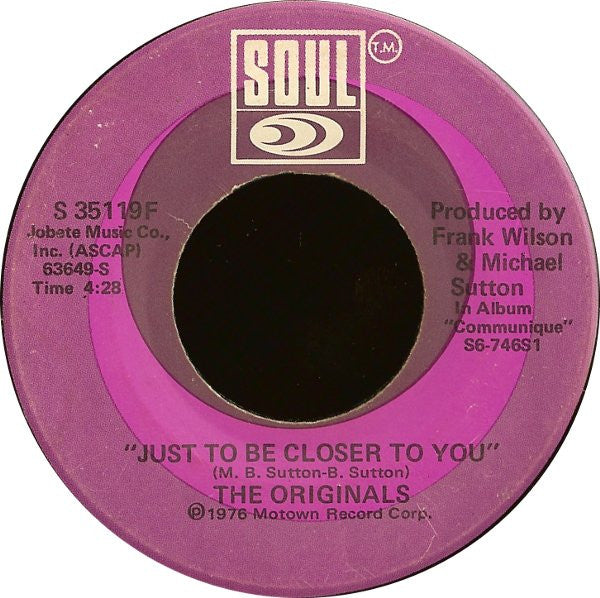 The Originals -Down To Love Town