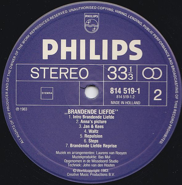 Laurens van Rooyen -Brandende Liefde (Originele Soundtrack)