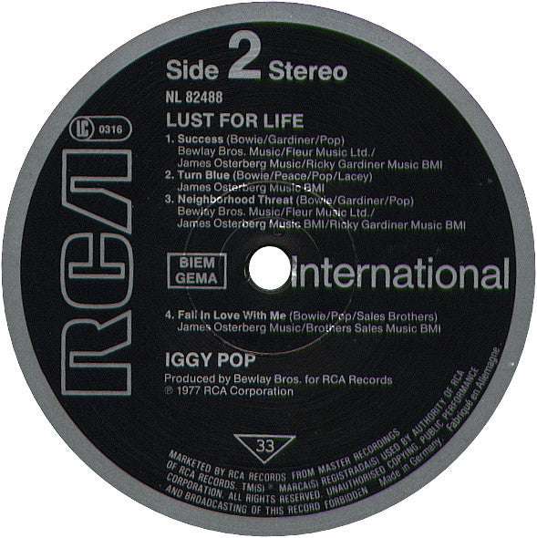 Iggy Pop -Lust For Life