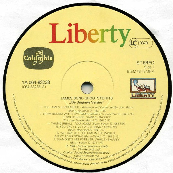 Various -James Bond Grootste Hits