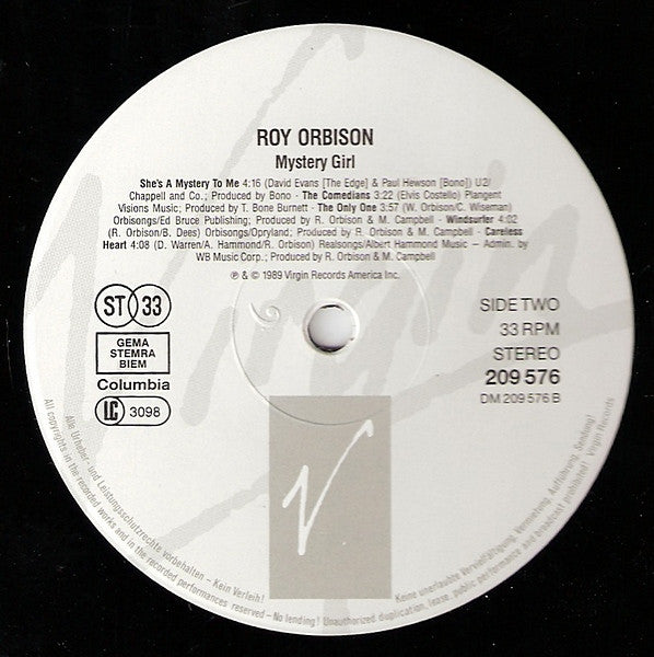 Roy Orbison -Mystery Girl