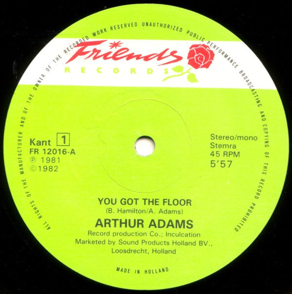 Arthur Adams - You Got The Floor