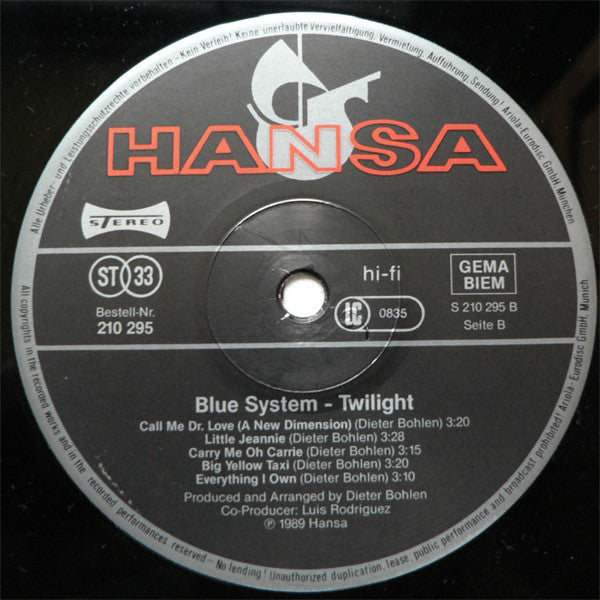 Blue System -Twilight