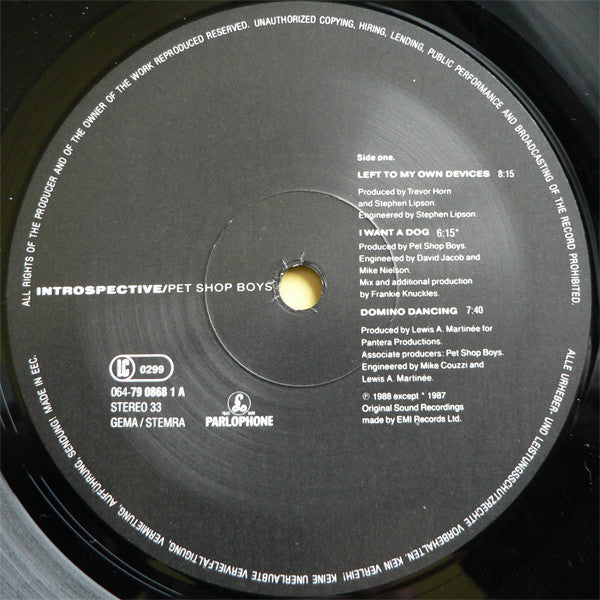 Pet Shop Boys -Introspective