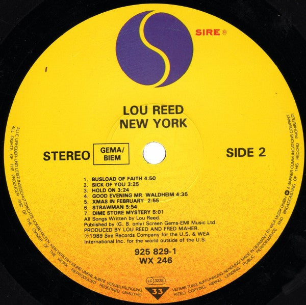 Lou Reed -New York