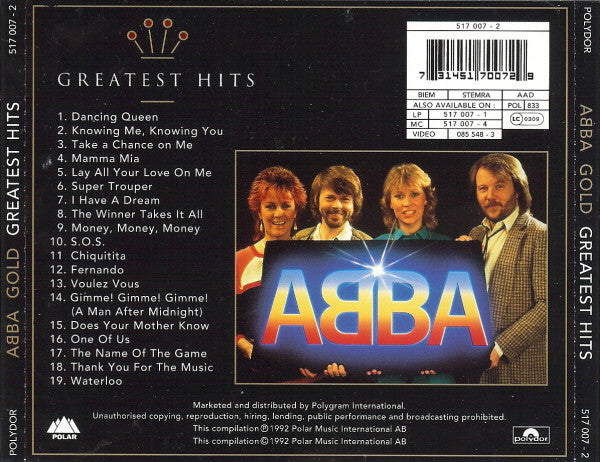 ABBA -Gold (Greatest Hits)
