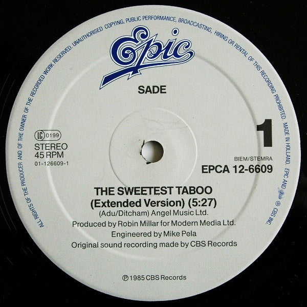 Sade -The Sweetest Taboo (Extended Version)