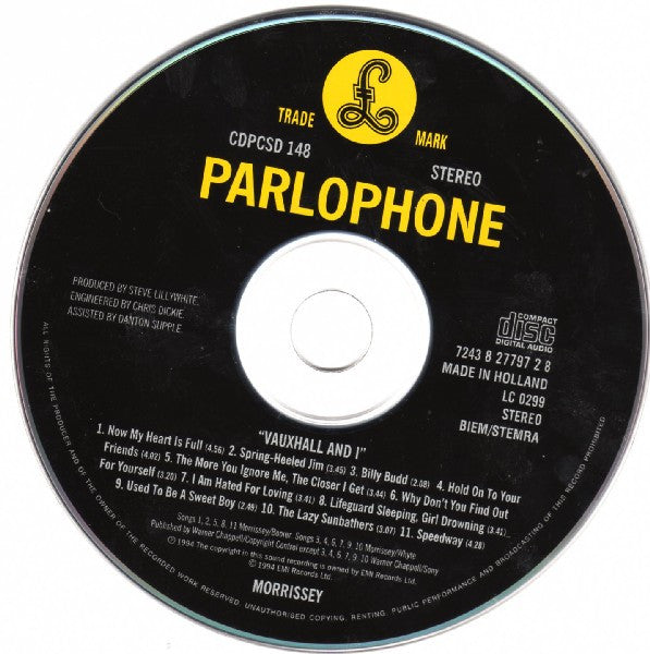 Morrissey -Vauxhall And I