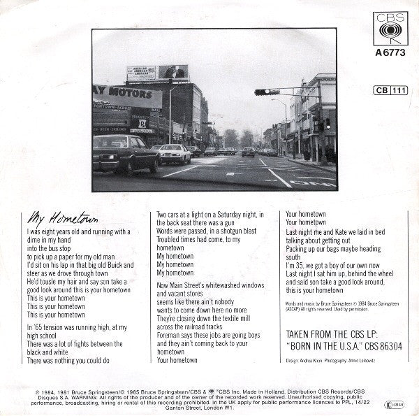 Bruce Springsteen -My Hometown