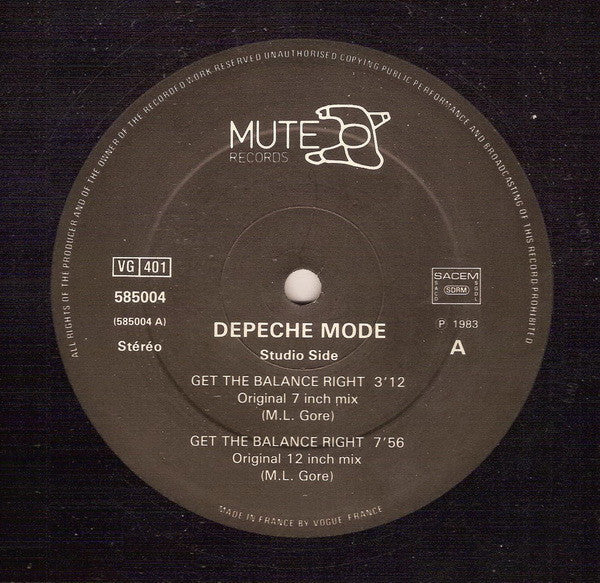 Depeche Mode - Get The Balance Right And Live Tracks