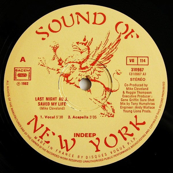 Indeep -Last Night A D.J. Saved My Life (Original Version)