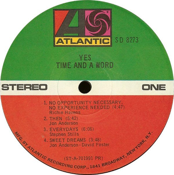 Yes -Time And A Word
