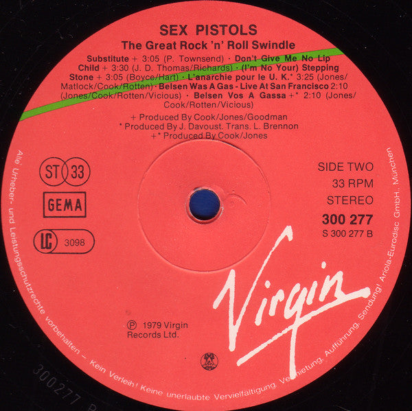 Sex Pistols -The Great Rock 'N' Roll Swindle