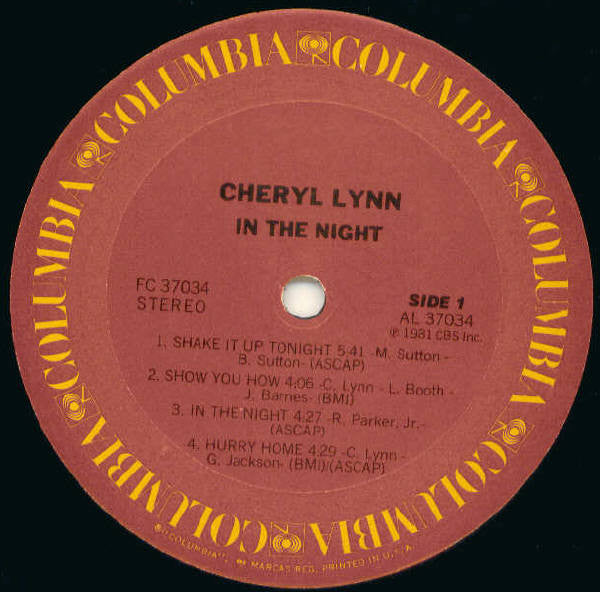 Cheryl Lynn - In The Night