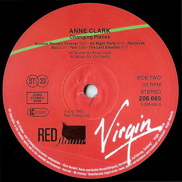 Anne Clark -Changing Places