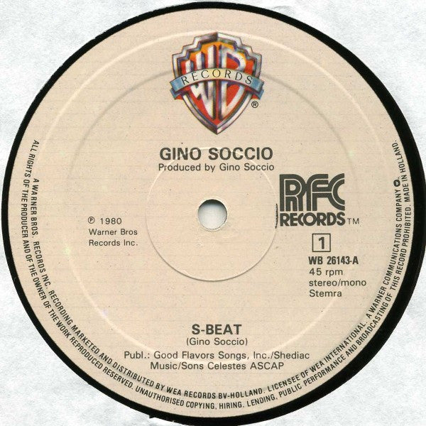 Gino Soccio -S-Beat / I Wanna Take You There (Now)