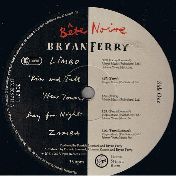 Bryan Ferry -Bête Noire