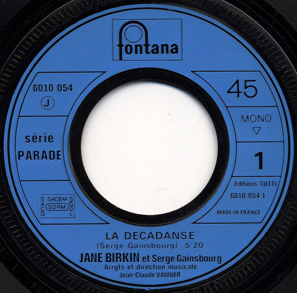 Jane Birkin Et Serge Gainsbourg -La Décadanse