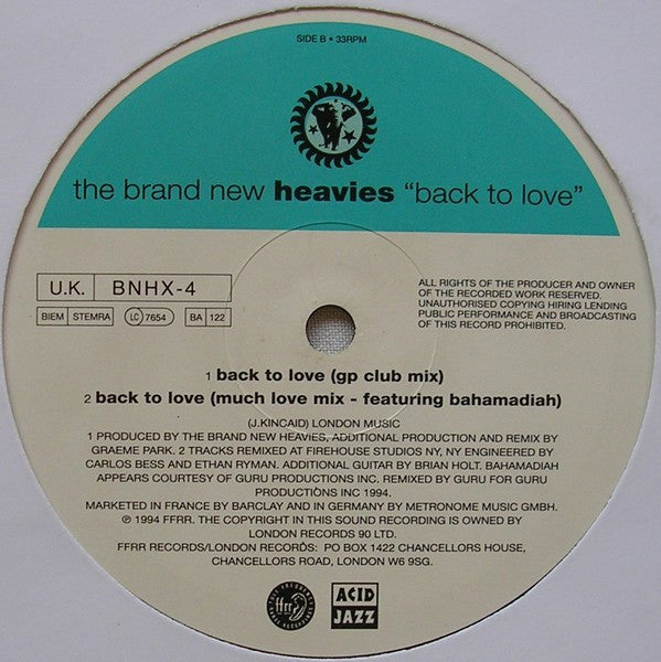 The Brand New Heavies -Back To Love