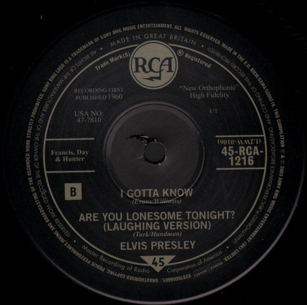 Elvis* -Are You Lonesome Tonight?