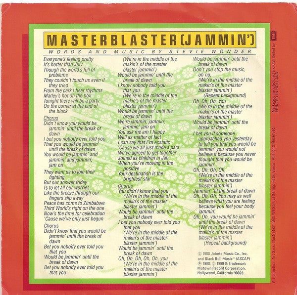 Stevie Wonder -Master Blaster (Jammin')