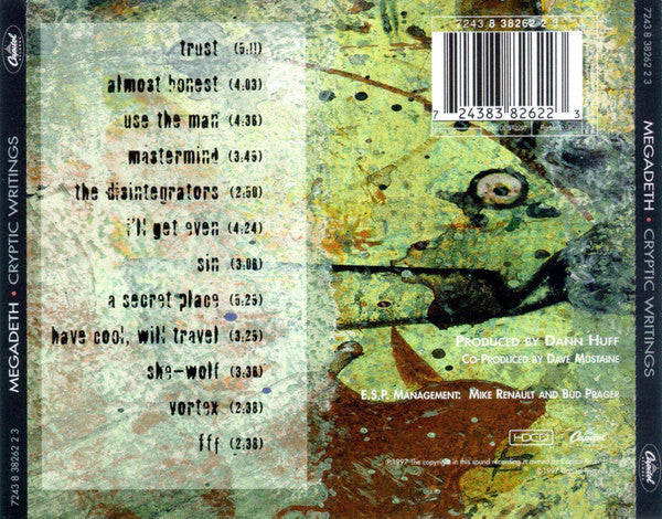 Megadeth -Cryptic Writings