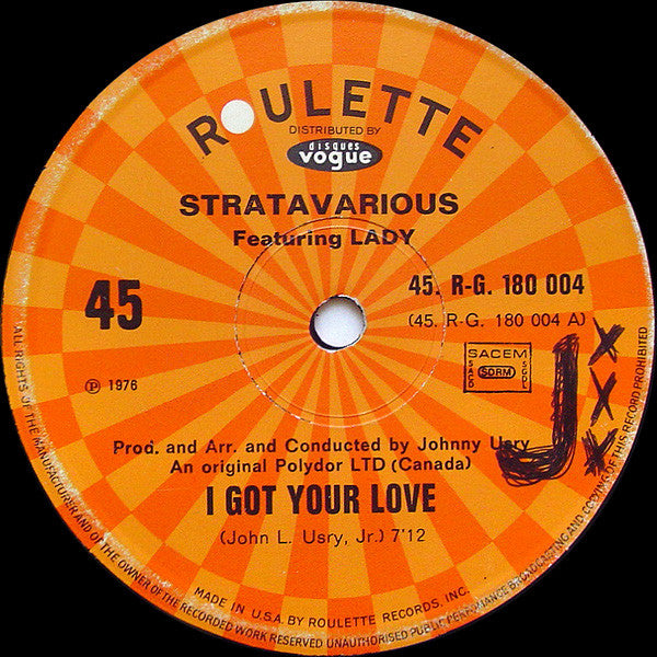 Stratavarious Featuring Lady (2) / Poison -I Got Your Love / Do What You Wanna Do