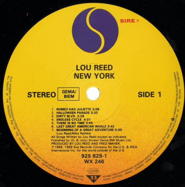 Lou Reed -New York