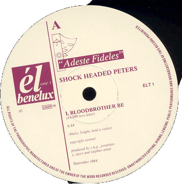 Shock Headed Peters -I, Bloodbrother Be (£4,000 Love Letter)