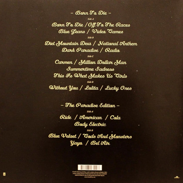 Lana Del Rey - Born To Die (The Paradise Edition)