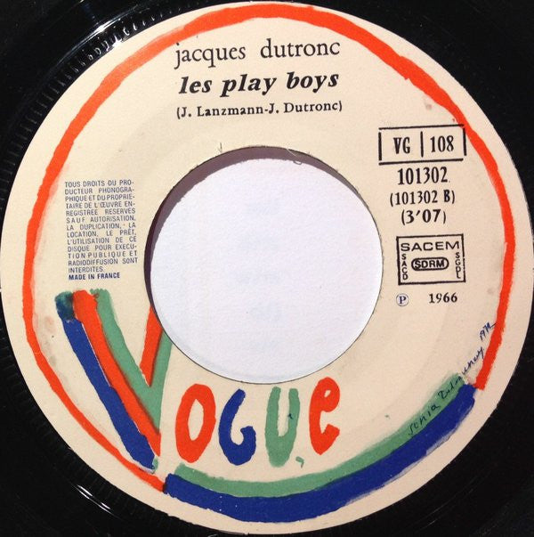 Jacques Dutronc -Il Est Cinq Heures, Paris S'éveille / Les Play Boys