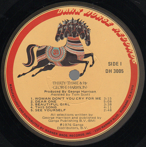 George Harrison -Thirty Three & 1/3