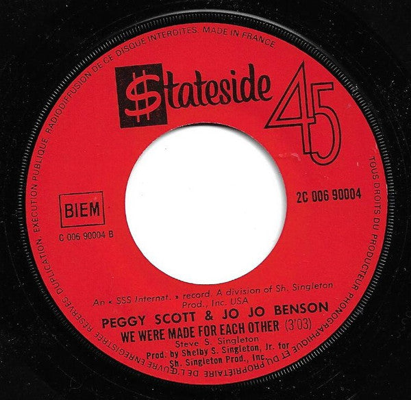 Peggy Scott & Jo Jo Benson -Soulshake / We Were Made For Each Other