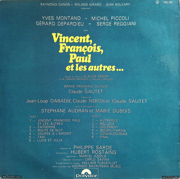 Philippe Sarde - Vincent, François, Paul Et Les Autres... (Bande Originale Du Film)