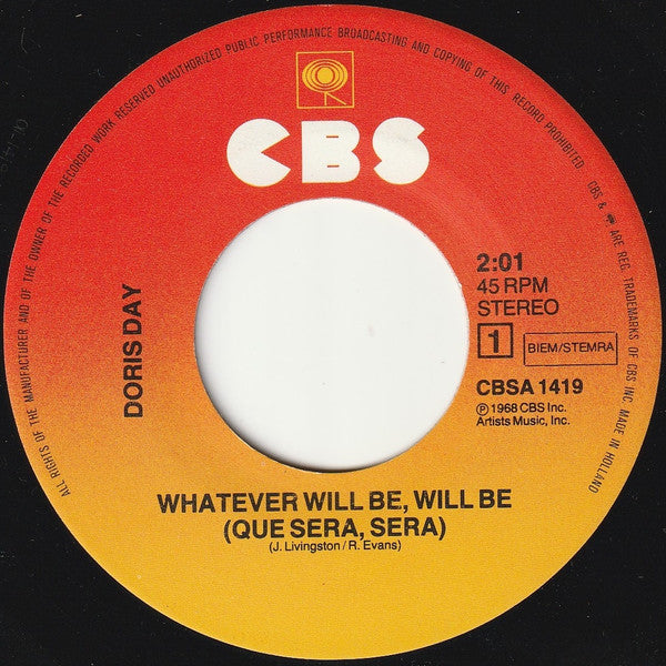 Doris Day -Whatever Will Be, Will Be (Que Sera, Sera) / Secret Love