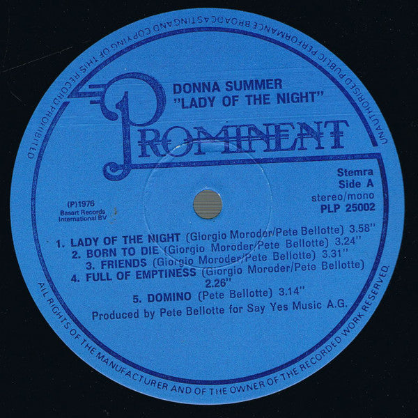 Donna Summer -Lady Of The Night