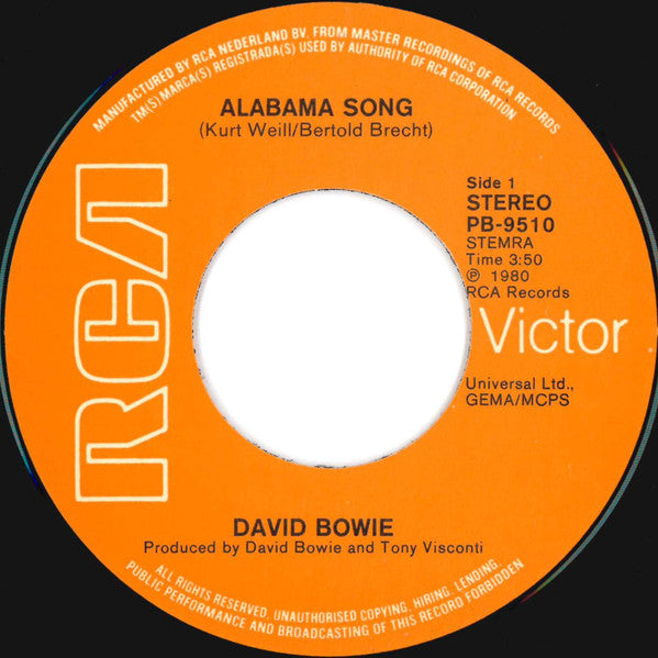 David Bowie -Alabama Song