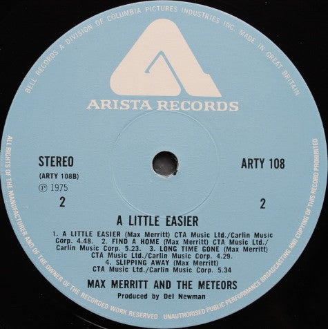 Max Merritt And The Meteors -A Little Easier
