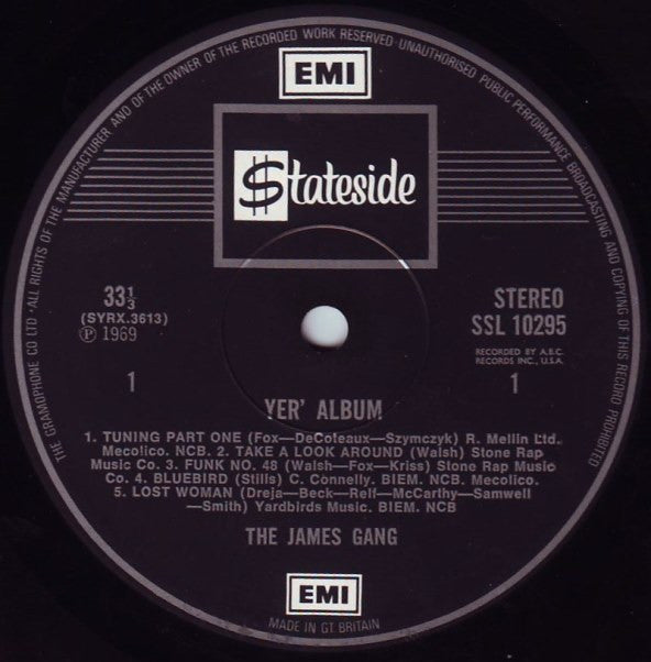 The James Gang* -Yer' Album